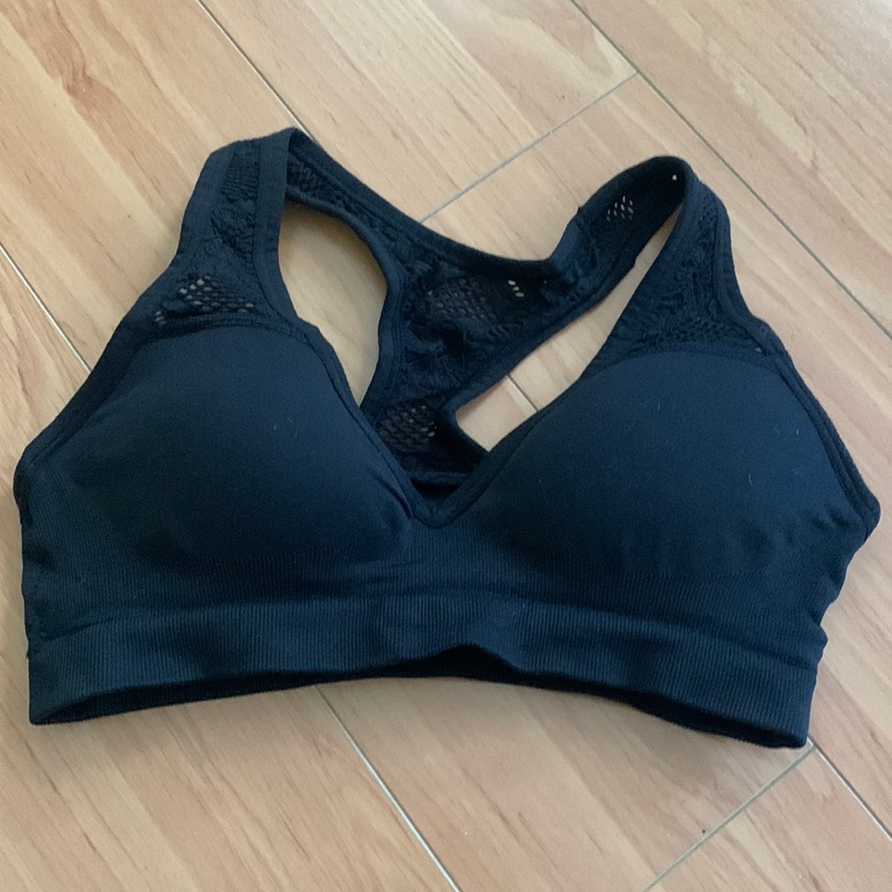 PINK push up yoga bra